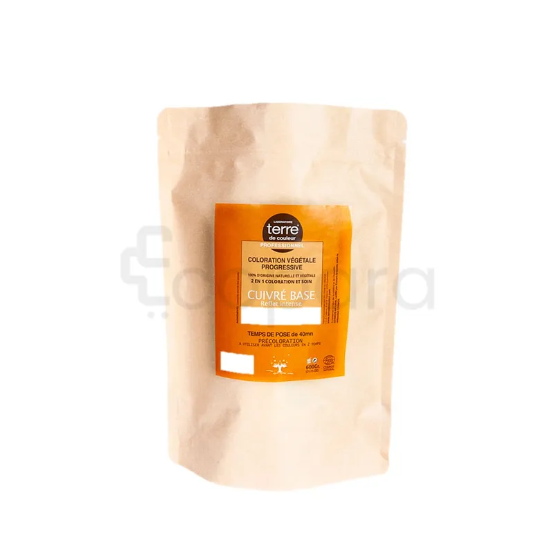 TERRE DE COULEUR COLORATION VEGETALE PROGRESSIVE CUIVRE BASE 600G REFERENCE 600CUIBA