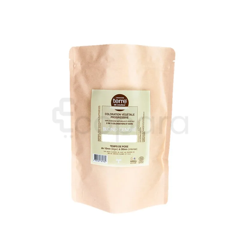 TERRE DE COULEUR COLORATION VEGETALE PROGRESSIVE BLOND CENDRE 600G REFERENCE 600BLCE