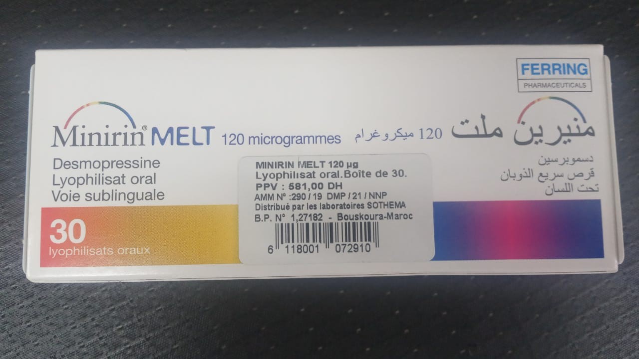 MINIRIN MELT 120 MICROGRAMMES BOITE DE 30