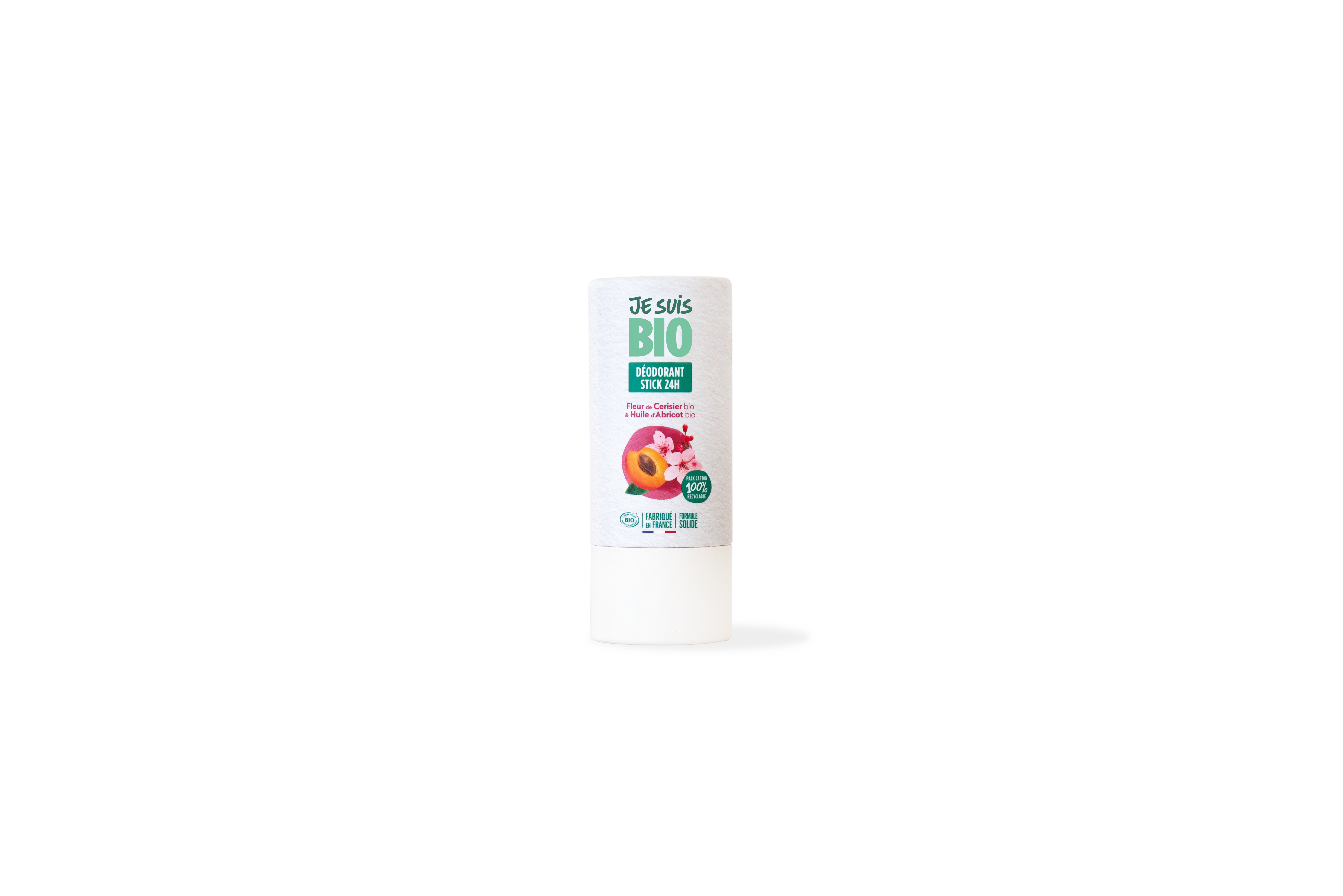 JE SUIS BIO DEODORANT SOLIDE 24H FLEUR CERISIER ABRICOT 50G REFERENCE 000048