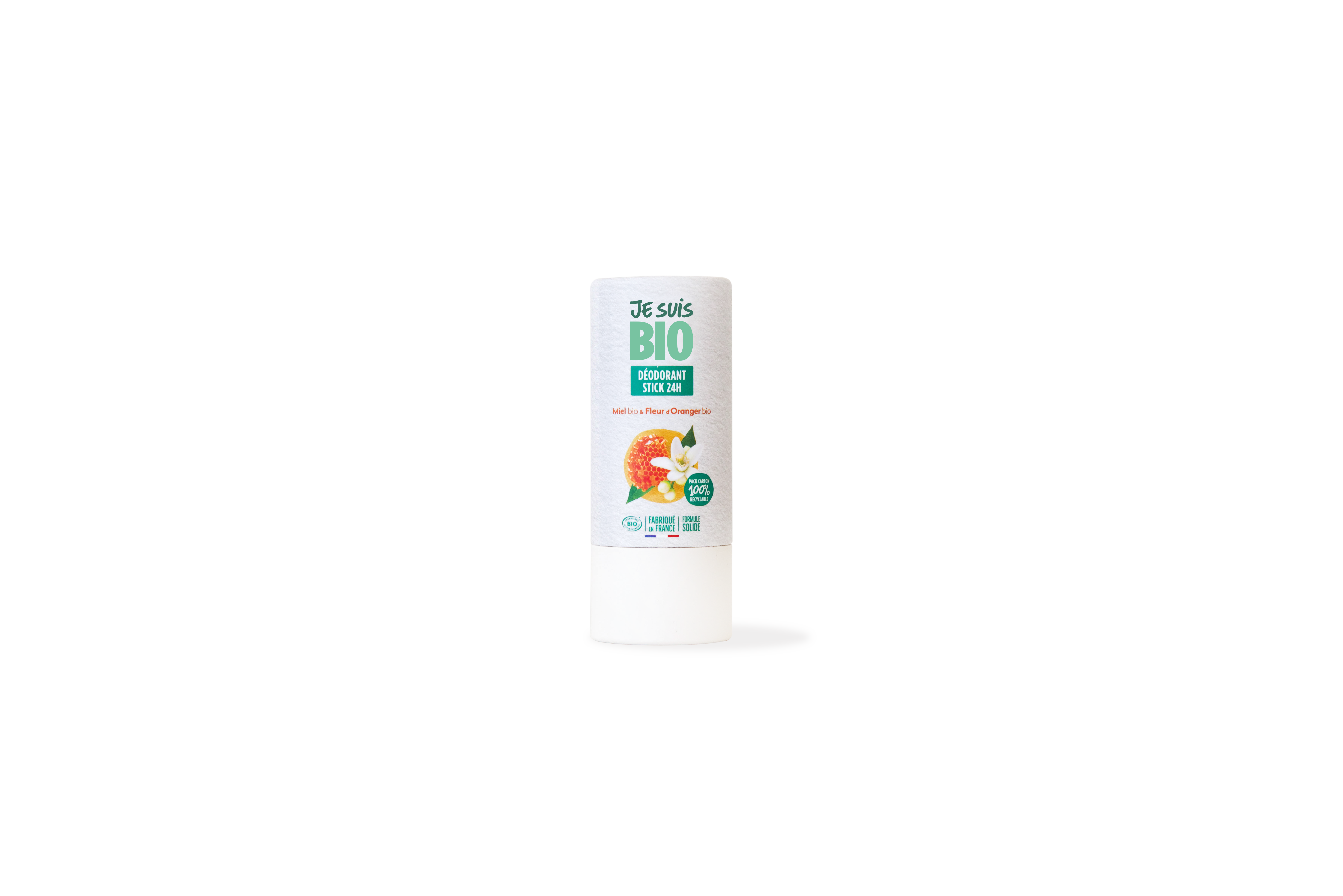 JE SUIS BIO DEODORANT SOLIDE 24H MIEL FLEUR D'ORANGER 50G REFERENCE 000045