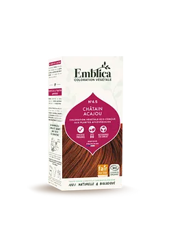 EMBLICA COLORATION VEGETALE 4.5 CHATAIN ACAJOU 100G REFERENCE 000075