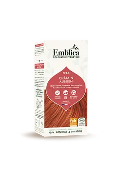 EMBLICA COLORATION VEGETALE 4.4 CHATAIN AUBURN 100G REFERENCE 000068