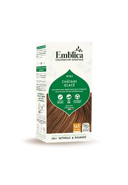 EMBLICA COLORATION VEGETALE 4.1 CHATAIN GLACE 100G REFERENCE 000069