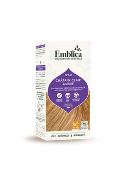 EMBLICA COLORATION VEGETALE 5.3 CHATAIN CLAIR AMBRE 100G REFERENCE 000074