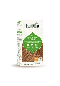 EMBLICA COLORATION VEGETALE 5.1 CHATAIN CLAIR GLACE 100G REFERENCE 000073