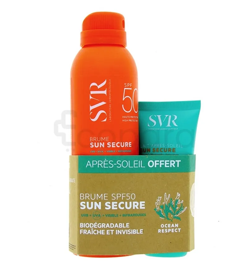 SVR PACK SUN SECURE BRUME 200ML + LAIT APRES SOLEIL SUN SECURE 50ML OFFERT