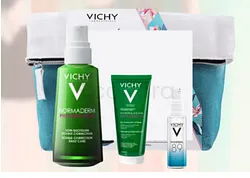 VICHY PACK NORMADERM SOIN CORRECTEUR MATIFIANT BHA 50ML + NORMADERM GEL PURIFIANT INTENSE 50ML + MINERAL 89 BOOSTER 10ML + TROUSSE OFFERT