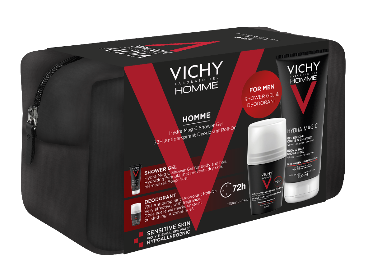 VICHY TROUSSE HOMME DEODORANT ULTRA-FRAIS 24H + GEL DOUCHE CORPS 100ML