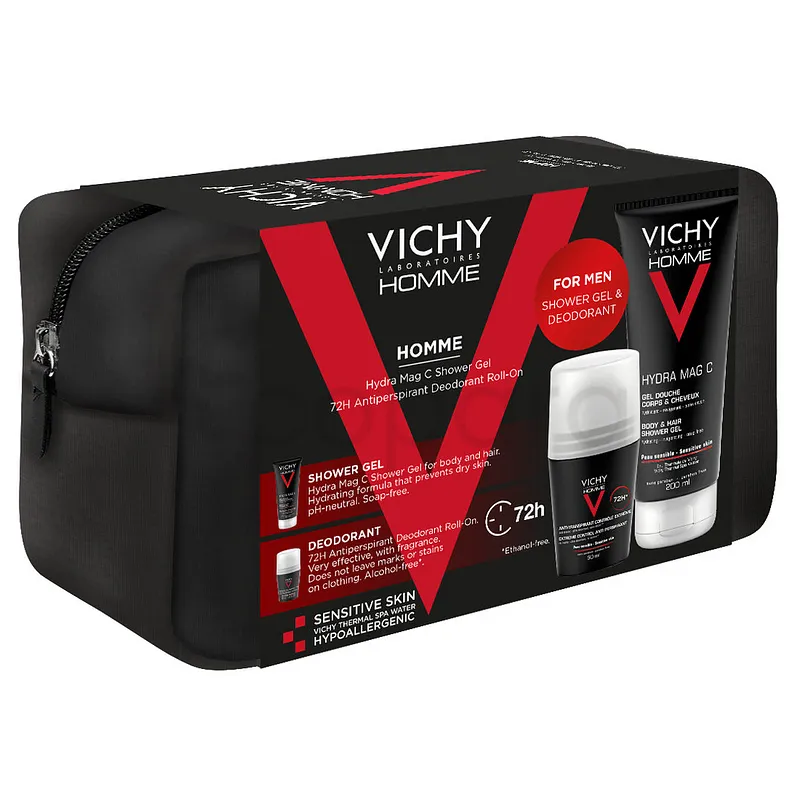 VICHY TROUSSE GEL DOUCHE MAG C 100ML + HOMME DEODORANT ANTI-TRACES 50ML
