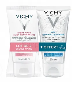 VICHY PACK CREME MAINS 50ML + GEL HYDROALCOOLIQUE 50ML OFFERT