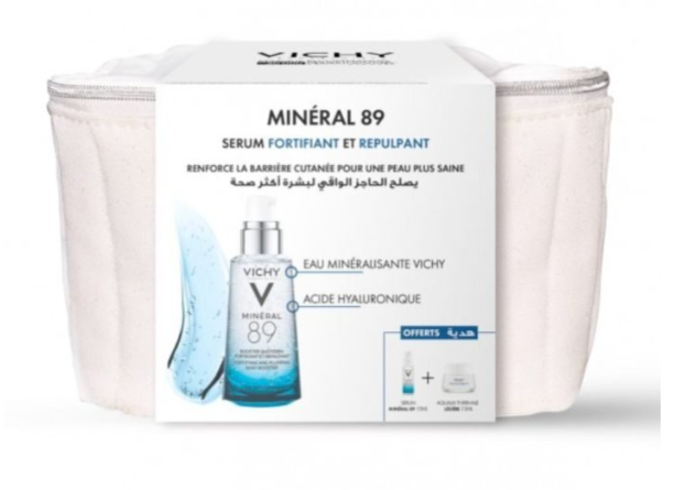 VICHY PACK PROMOTION JANVIER 2022 MINERAL 89 BOOSTER 50ML + AQUALIA THERMAL RICHE 15ML + MINERAL 89 SERUM 10ML