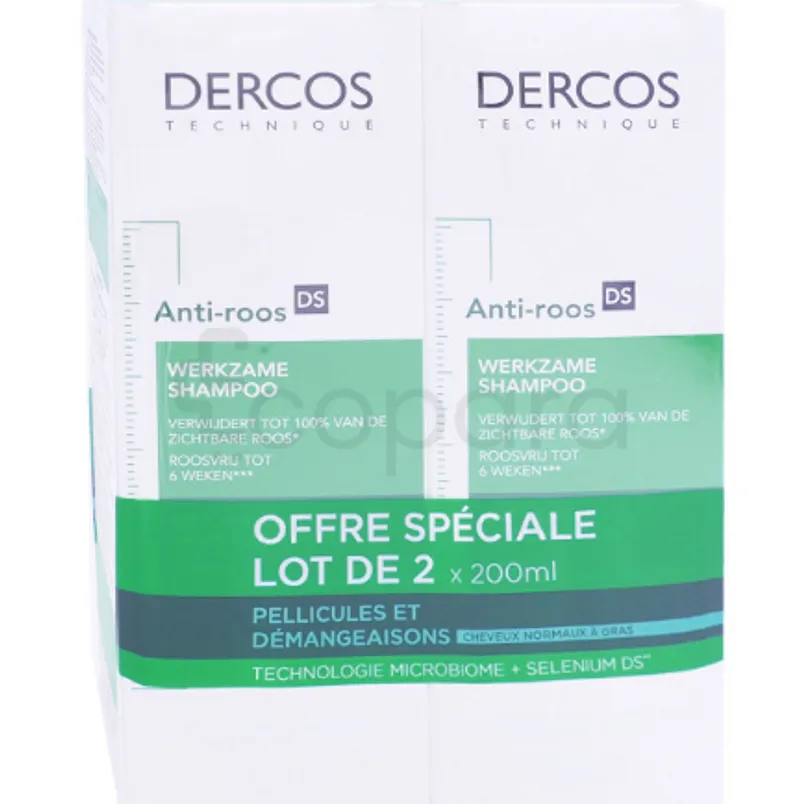 VICHY PACK DERCOS SHAMPOOING ANTI-PELLICULAIRE K 250ML + SHAMPOOING ANTI-PELLICULAIRE DS 50ML OFFERT