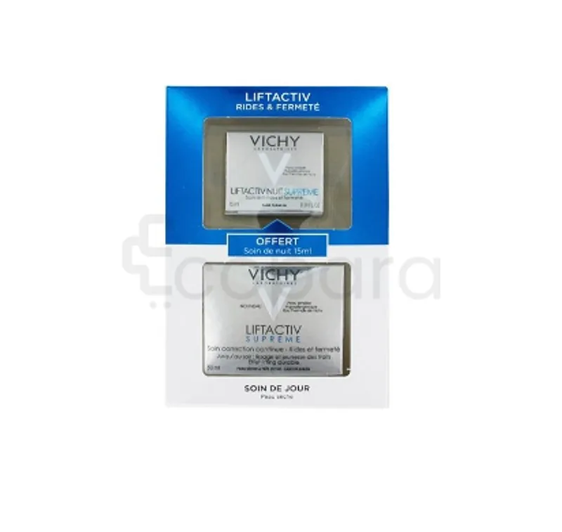 VICHY PACK LIFTACTIV SUPREME PEAU SECHE 50ML + LIFTACTIV SUPREME NUIT 15ML OFFERT