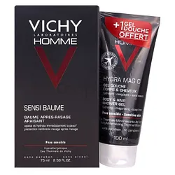 VICHY HOMME PACK OFFRE FETE DES PERES BAUME APRES-RASAGE APAISANT 75ML + HYDRA MAG C GEL DOUCHE CORPS & CHEVEUX 100ML