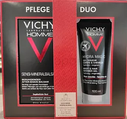 VICHY PACK HOMME SENSI BAUME BAUME APRES-RASAGE 75ML + HYDRA MAG C 100ML