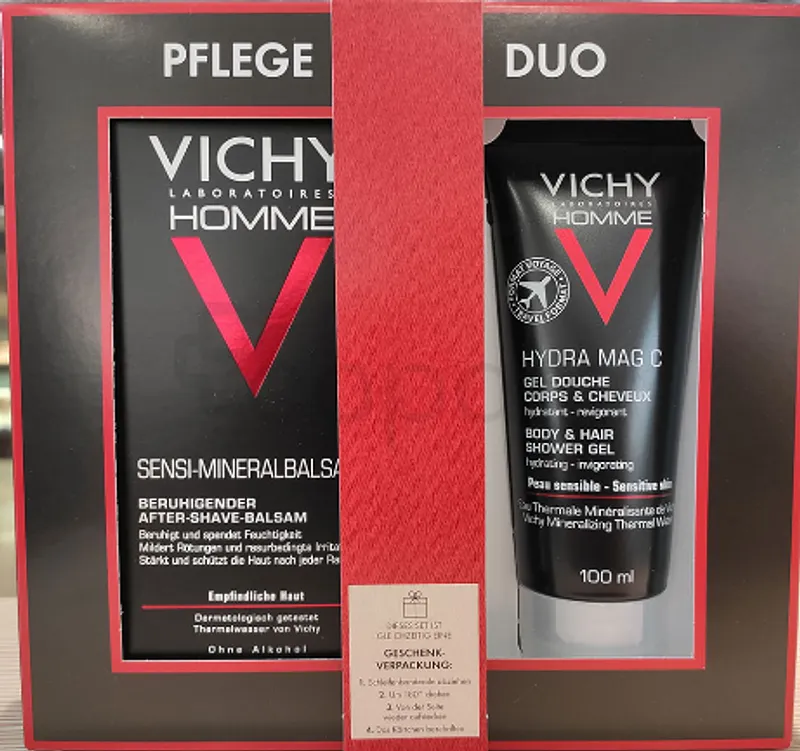 VICHY PACK HOMME SENSI BAUME BAUME APRES-RASAGE 75ML + HYDRA MAG C 100ML
