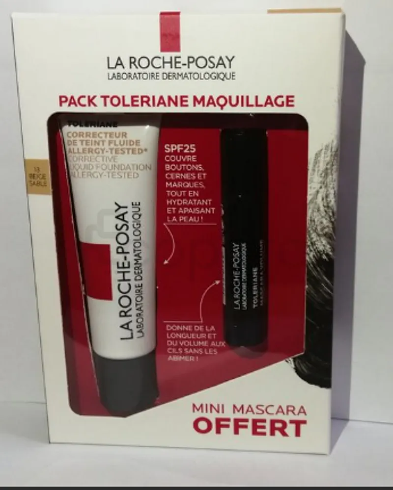 LA ROCHE POSAY TOLERIANE TEINT FLUIDE NUMERO 13 BEIGE 30ML + MINI MASCARA OFFERT