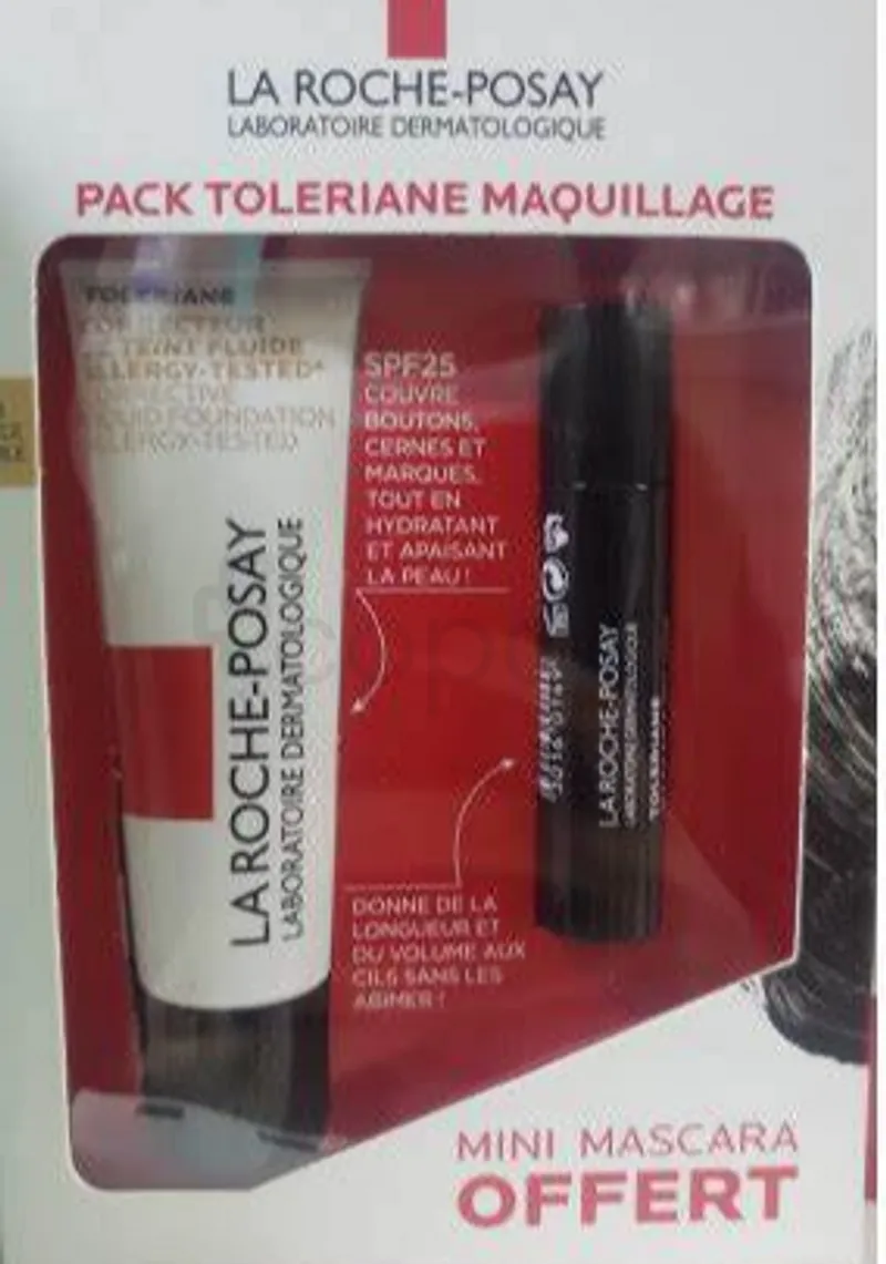 LA ROCHE POSAY TOLERIANE TEINT FLUIDE NUMERO 10 IVOIRE 30ML + MINI MASCARA OFFERT