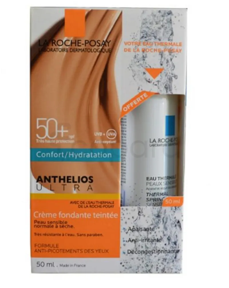 LA ROCHE POSAY ANTHELIOS XL CREME FONDANTE TEINTEE CONFORT SPF50+ 50ML + EAU THERMALE OFFERTE