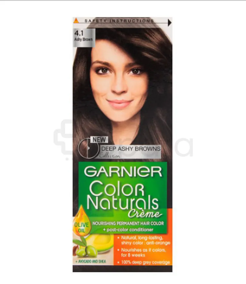 GARNIER COLOR NATURALS CREME COLORATION NUTRITIVE DEEP ASHY BROWN CHATAIN CENDRE PROFOND N4.1