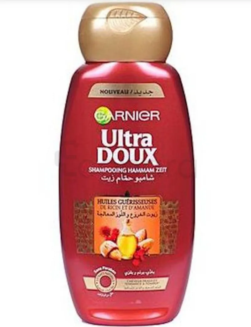 GARNIER ULTRA DOUX SHAMPOOING HAMMAM ZEIT AUX HUILES GUÉRISSEUSES DE RICIN ET D'AMANDE 200ML