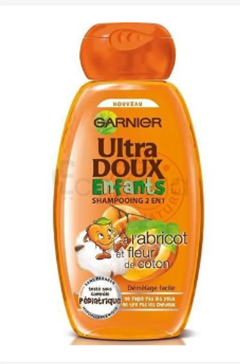 GARNIER ULTRA DOUX SHAMPOOING ENFANTS A L'ABRICOT ET FLEUR DE COTON 200ML