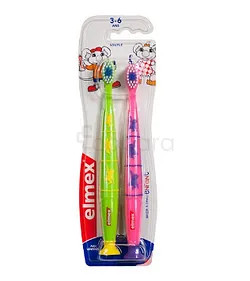 ELMEX BROSSE À DENTS ENFANT 3-6ANS BOITE DE 2