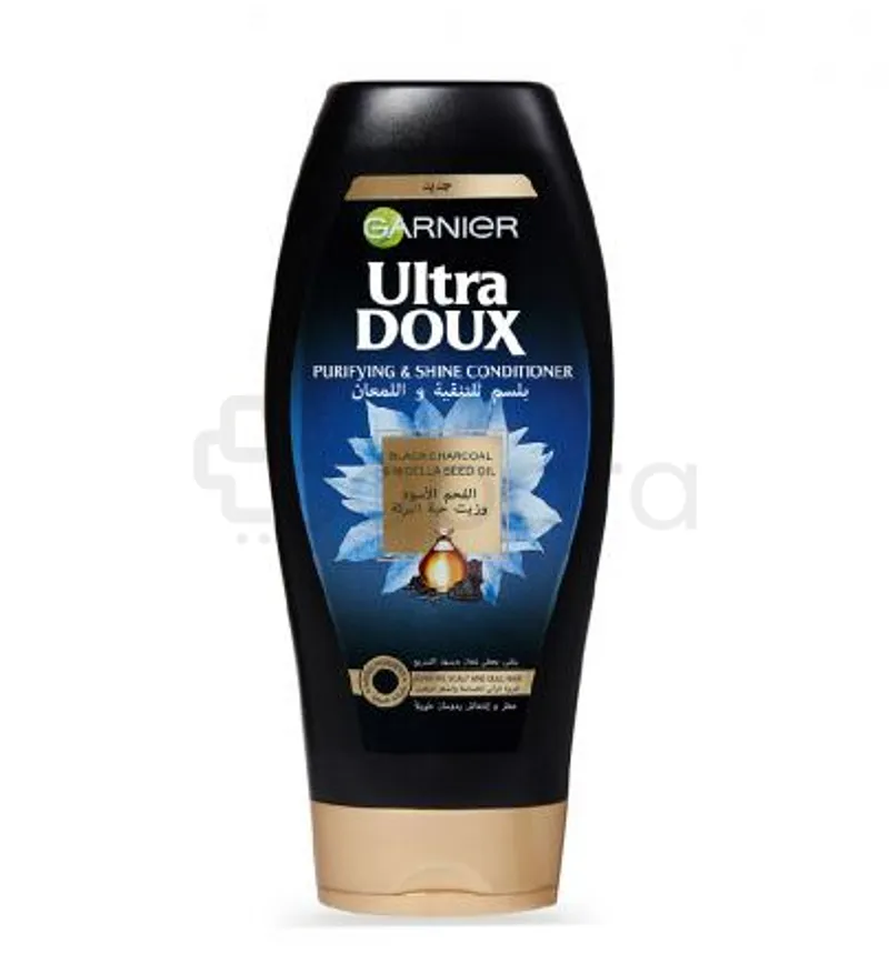 GARNIER ULTRA DOUX APRES-SHAMPOOING CHARBON NOIR 400ML