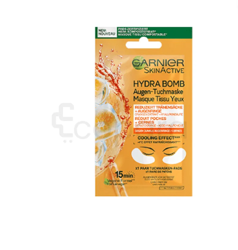 GARNIER MASQUE YEUX TISSU A L ORANGE