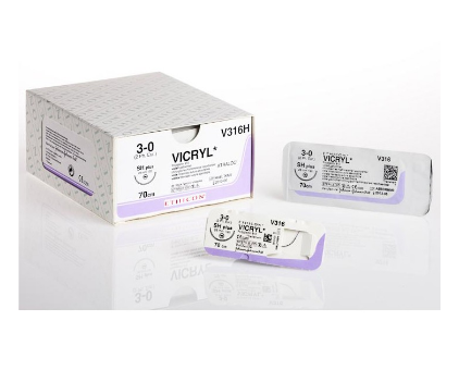 ETHICON VICRYL 2/0 26MM RONDE REFERENCE JV296