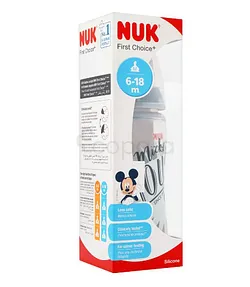 NUK FIRST CHOICE+ NO-COLIC KLINISCH SILICONE 6-18MOIS 300ML