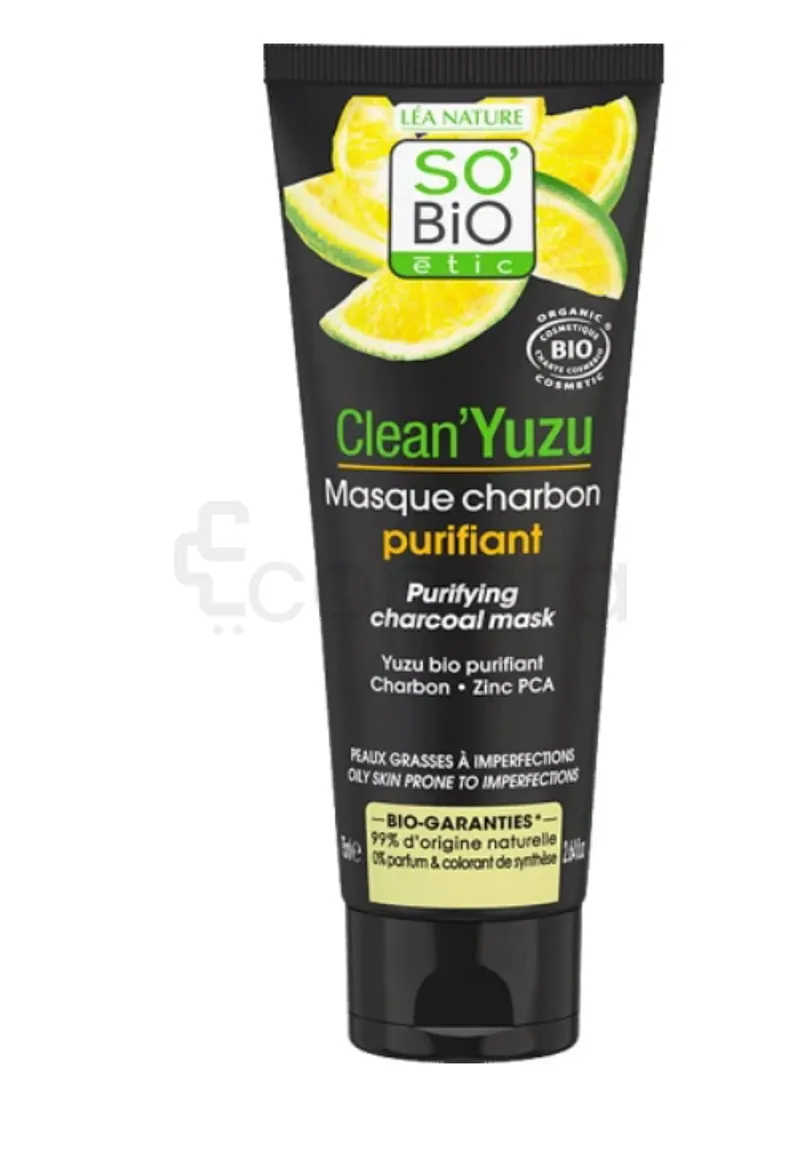 SO BIO CLEAN YUZU MASQUE CHARBON PURIFIANT 75ML