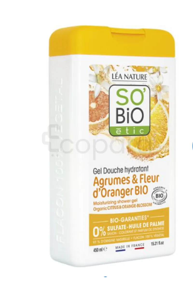 SO BIO GEL DOUCHE HYDRATANT MIEL DE FLEURS ET ABRICOT BIO 450ML
