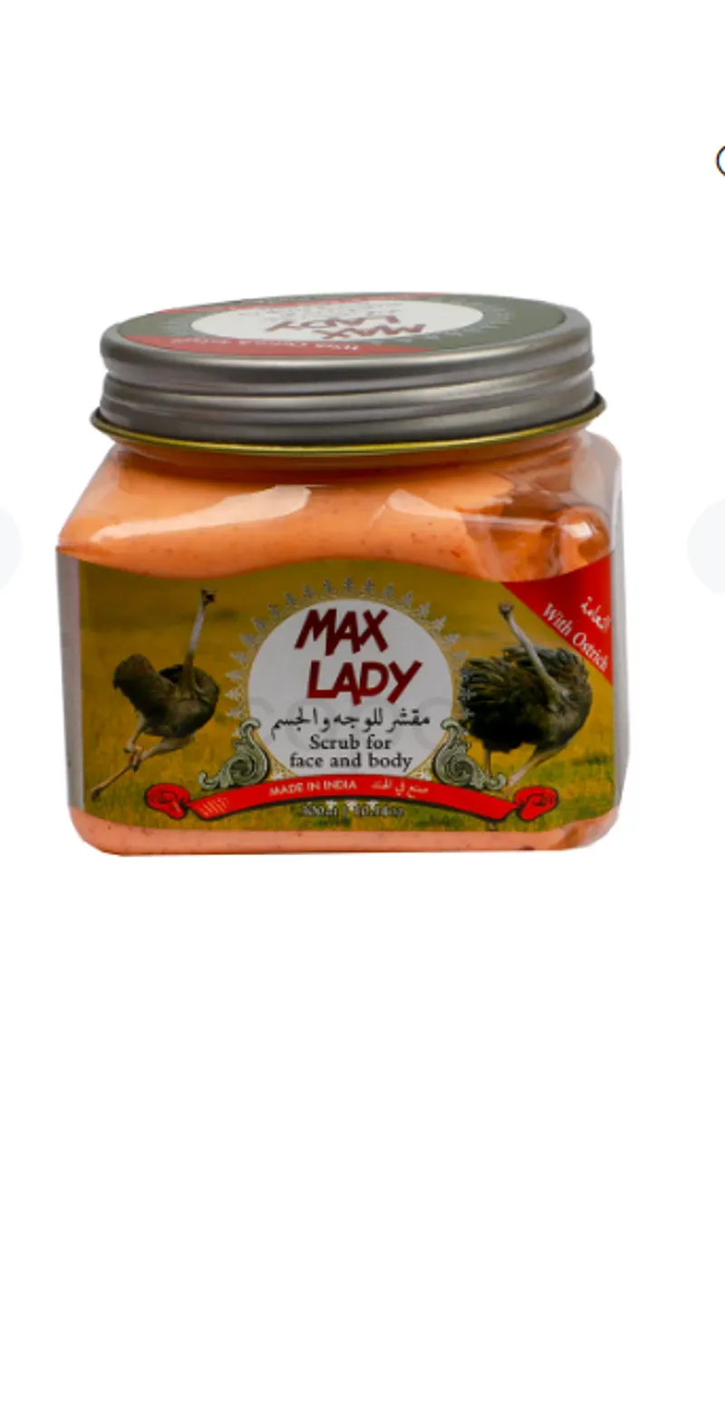 MAX LADY WHITENING SCRUB FOR FACE AND BODY WITH OSTRICH 300ML