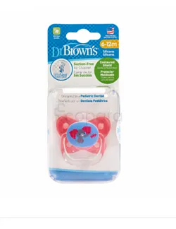 DR BROWN'S SUCETTE 6-12MOIS ROSE PREVENT BUTTERFLY SHIELD BOITE DE 1 REFERENCE PV21307-ES