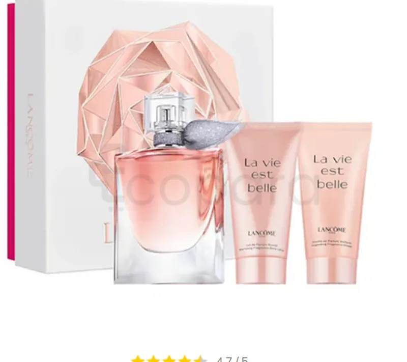 COFFRET LANCOME LA VIE EST BELLE EAU DE PARFUM 50ML + LAIT POUR LE CORPS 50ML + GEL DOUCHE 50ML