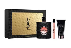 YVES SAINT LAURENT COFFRET BLACK OPIUM EAU DE PARFUM 90ML + FLUID HYDRATANT 50ML + EAU DE PARFUM 10ML
