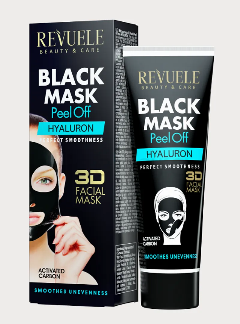 REVUELE BLACK MASK PEEL OFF HYALURON PERFECT SMOOTHNESS 80ML