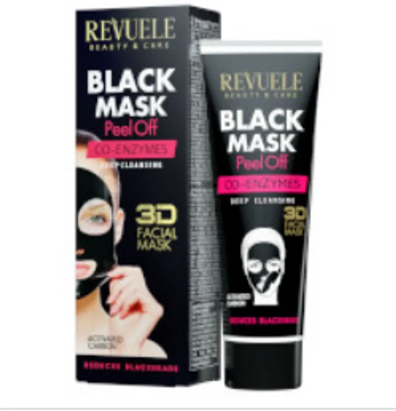 REVUELE BLACK MASK PEEL OFF CO-ENZYMES DEEP CLEANSING 80ML
