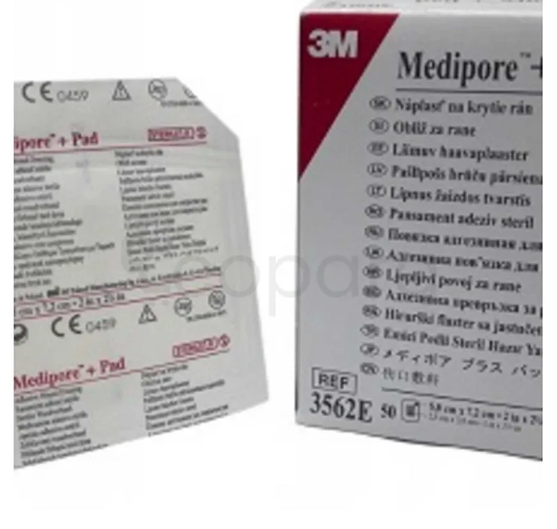 3M MEDIPORE + PAD 5CM*7CM BOITE 50 REFERENCE 3562E