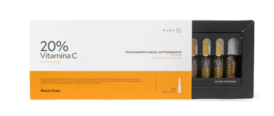BEAUTY DROPS PURE VITAMINA C 20% ACTIVO PURO BOITE DE 10*2ML AMPOULES