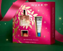 NUXE COFFRET LES ICONIQUES HUILE PRODIGIEUSE 50ML + CREME FRAICHE 30ML + BAUME A LEVRES 15G