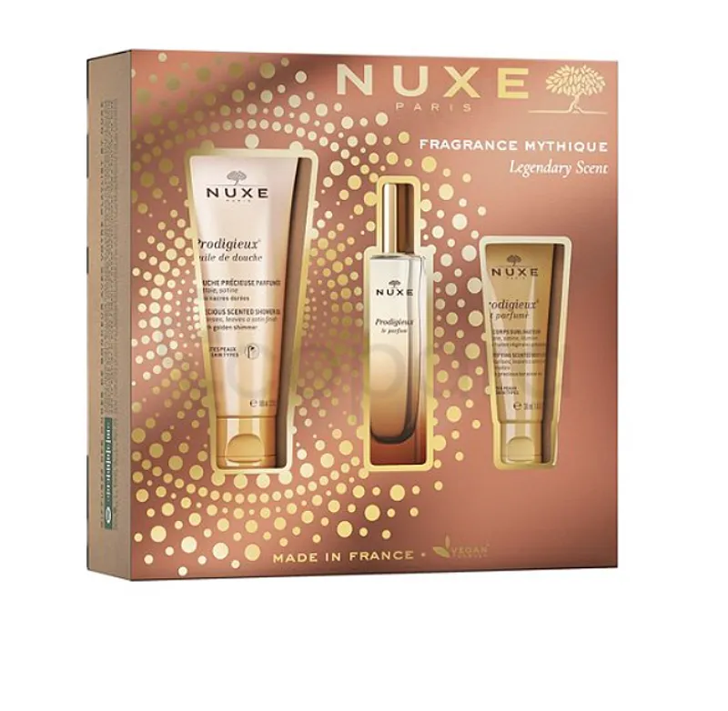 NUXE COFFRET FRAGRANCE MYTHIQUE HUILE DE DOUCHE 100ML + LAIT 30ML + PARFUM