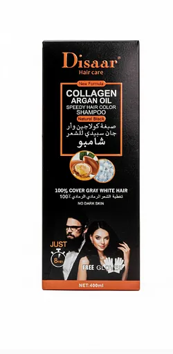 DISAAR HAIR CARE GINSENG SNAKE OIL COLOR SHAMPOOING NOIR 400ML