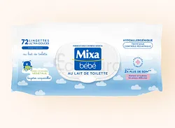 MIXA BEBE LINGETTES BOITE DE 72