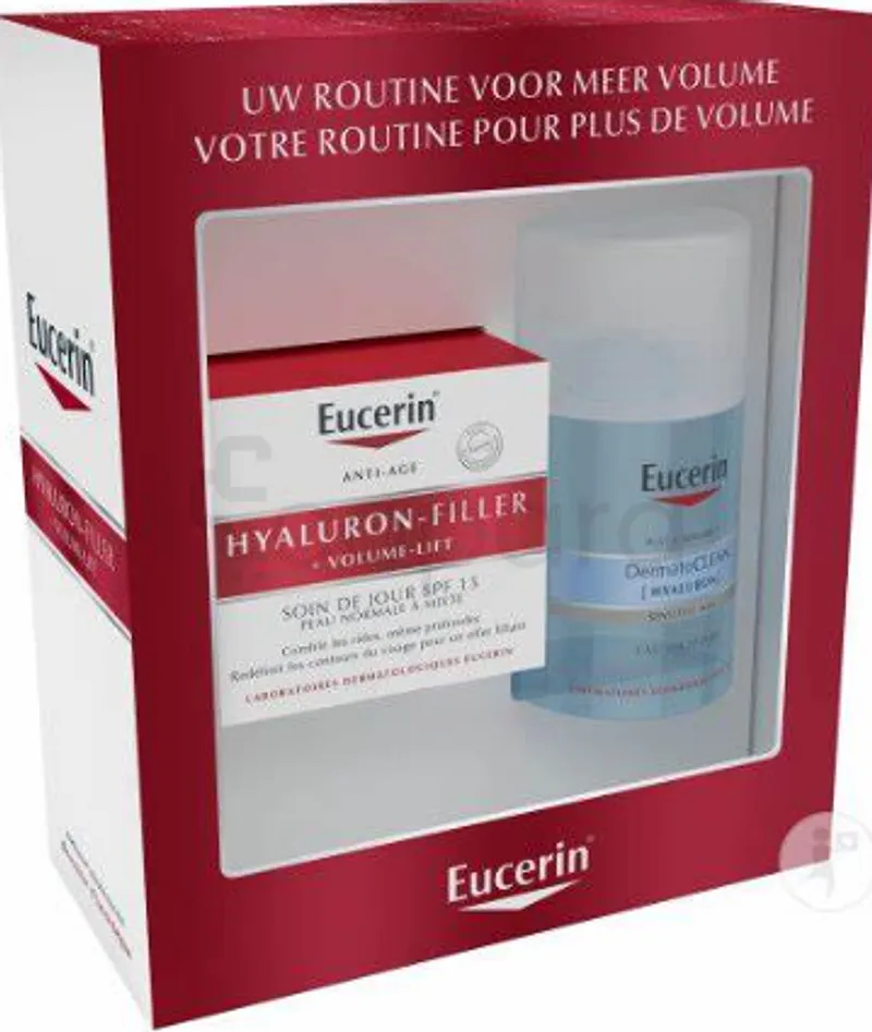 EUCERIN PACK VOLUME FILLER SOIN DE JOUR 50ML + DERMATOCLEAN LOTION MICELLAIRE 3 EN 1 OFFERTE