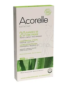 ACORELLE EPILATION 20 BANDES DE CIRE FROIDE CORPS