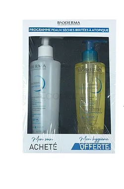 BIODERMA ATODERM PACK INTENSIVE GEL-CREME ULTRA APAISANT 200ML + HUILE DE DOUCHE 200ML OFFERTE