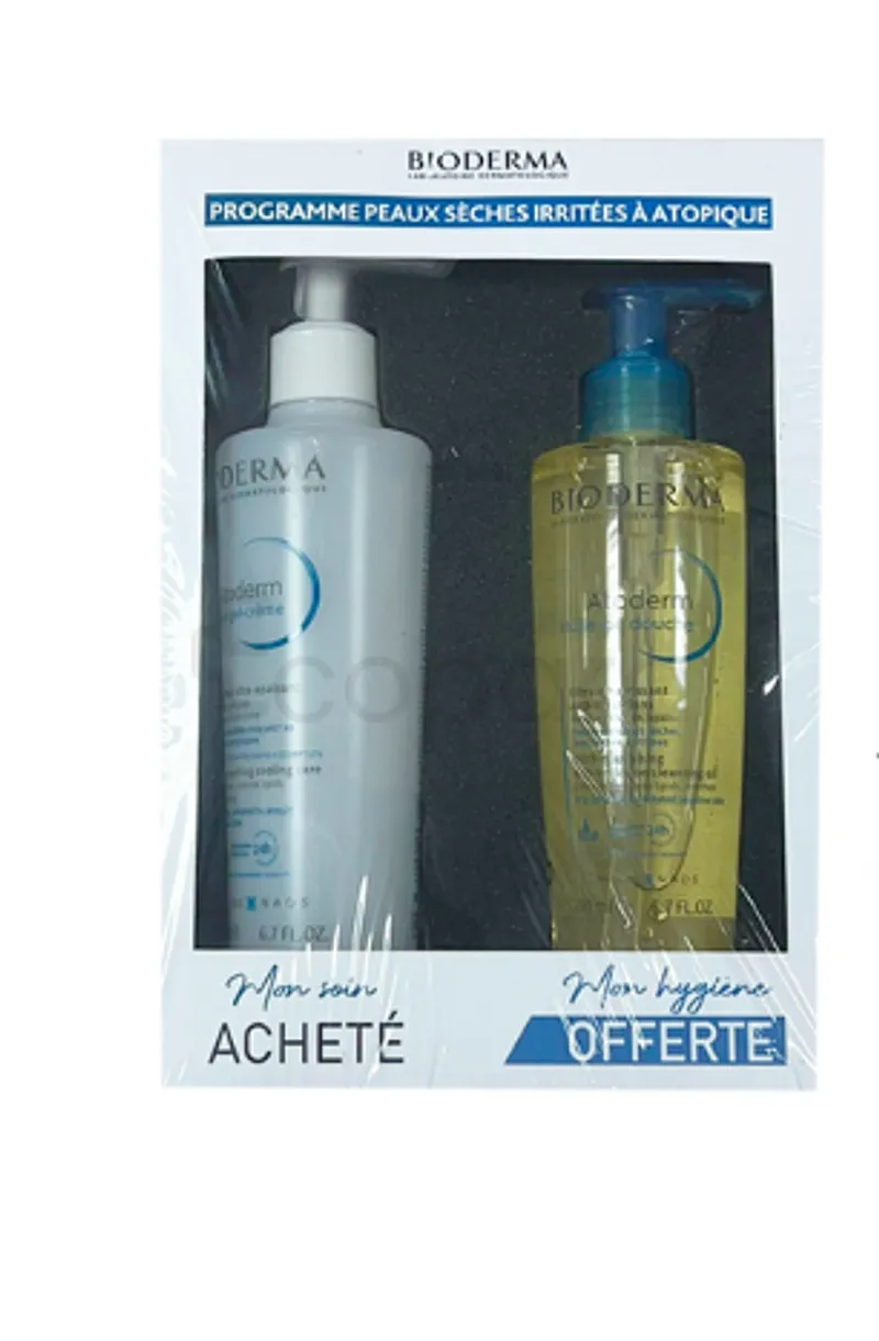 BIODERMA ATODERM PACK INTENSIVE GEL-CREME ULTRA APAISANT 200ML + HUILE DE DOUCHE 200ML OFFERTE